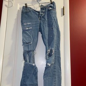 Distressed Mom Jeans